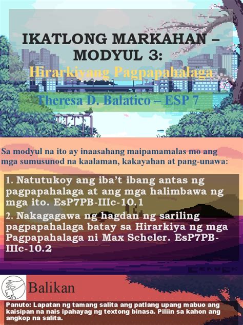 Ikatlong Markahan Modyul 3: Batas at Panuntunang .
